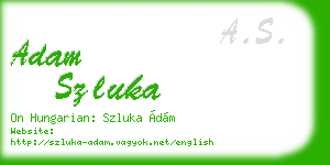 adam szluka business card